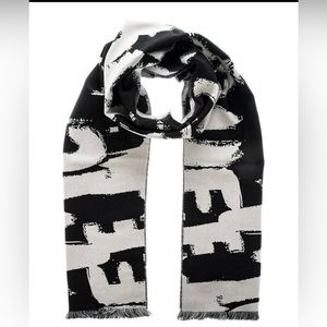 Alexander McQueen Skull Reversible Fringed Scarf - Black